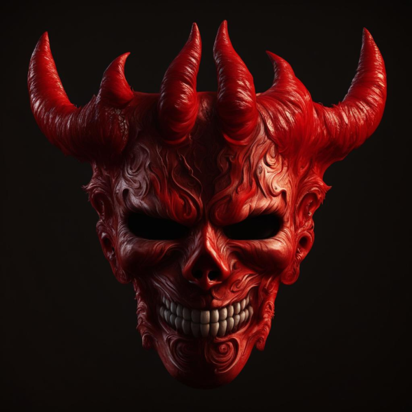 Smiffys Day of The Dead Devil Mask - Unleash the Fiery Elegance of the Dead!