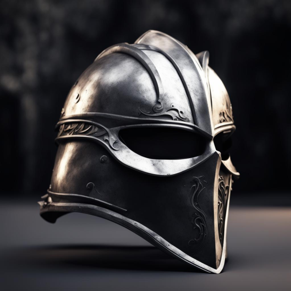 Beistle Medieval Knight Masks - Unleash Heroic Adventures with 4 Silver/Black Paper Masks!