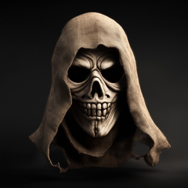 Embrace the Spirit of Halloween with the Trick or Treat Studios Men's Sam Burlap Full Head Mask!