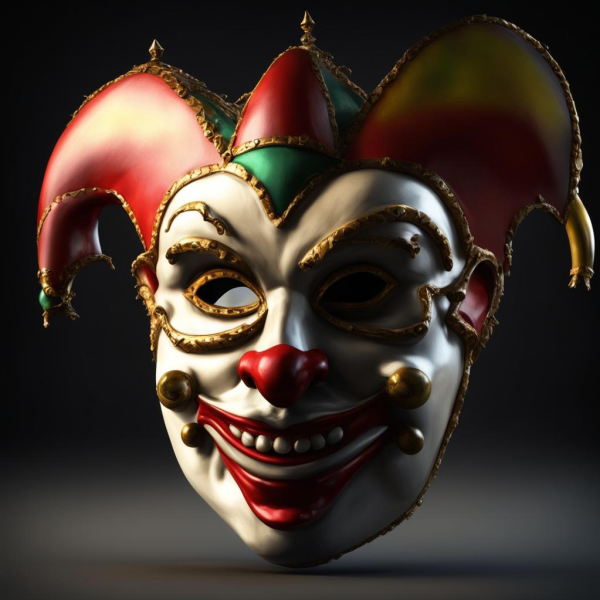 Embrace Mischief with Zagone Studios Men's Jester Bob-O Mask - A Carnival of Fun!