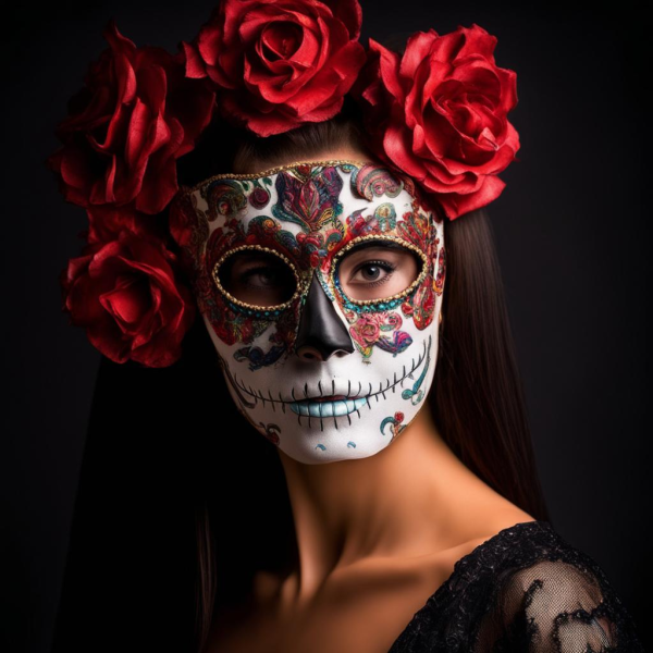 Embrace Elegance and Mystery with the Forum Novelties Day of the Dead Half-Mask