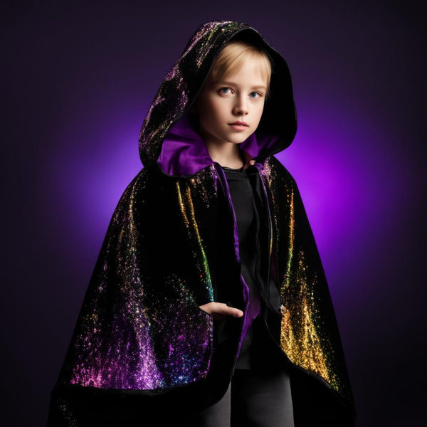 Regenboog Reversible Cape: A Dazzling Cloak for Women and Kids