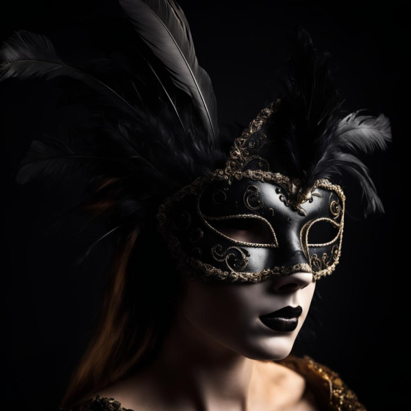 Burlesque Feather Masquerade Mask: A Kaleidoscope of Elegance and Mystery