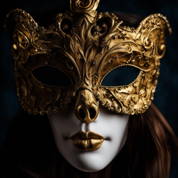 Enchanted Radiance: BREENHILL Masquerade Masks Couple Set